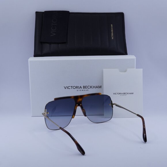 Victoria Beckham VB627S 215 Square Sunglasses – Havana/Gold/Blue Gradient - Picture 5 of 10